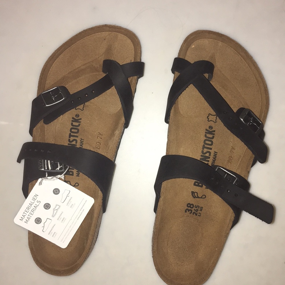 Birkenstock Mayari Oiled Leather Black Sandal